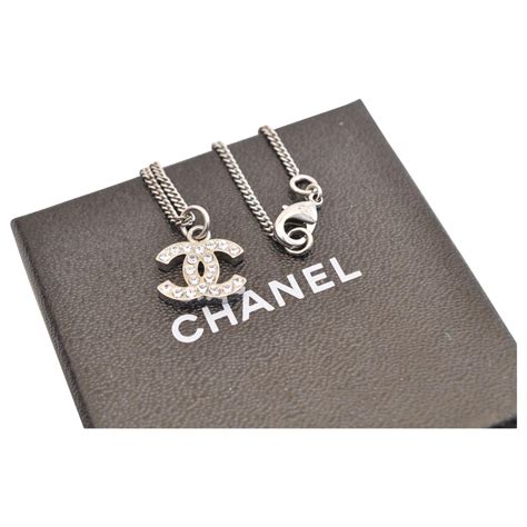 chanel kette silber cc|Halsketten .